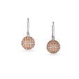 Glimmer Globe Silver Hoop Earrings for Women,,hi-res view 2