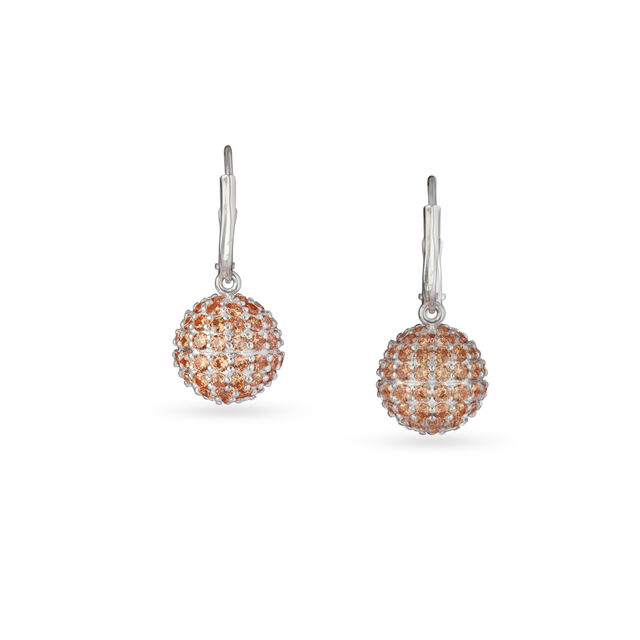 Glimmer Globe Silver Hoop Earrings for Women,,hi-res image number null