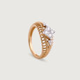 Love Lock Gold & Diamond Finger Ring,,hi-res view 3