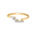 14KT Yellow Zigzag Treasures Gold Diamond Finger Ring,,hi-res view 2