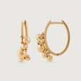 Disco Ball Gold Hoop Earrings,,hi-res view 4