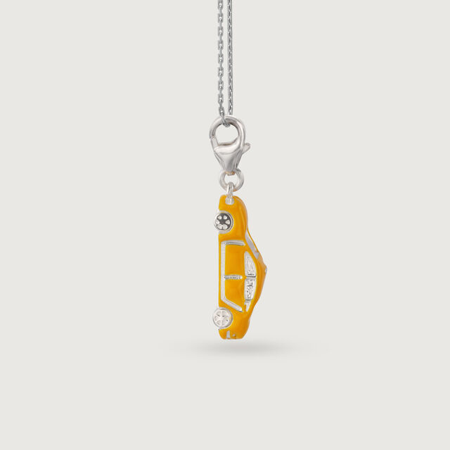 Vintage Ride Yellow Car Silver Charm,,hi-res image number null