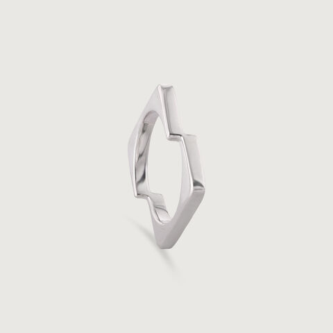 Zesty Bolt Silver Ring