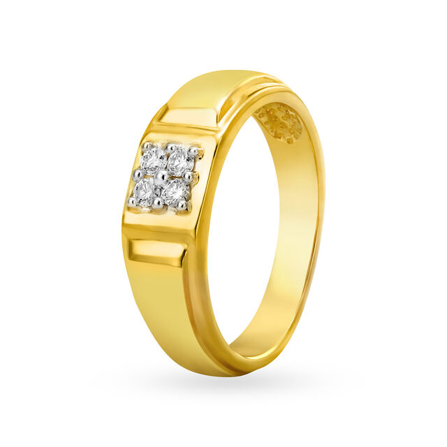 Plain Gold Engagement Ring Tanishq Jewellery Designs With Price