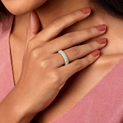 Peridot Promenade Silver Finger Ring