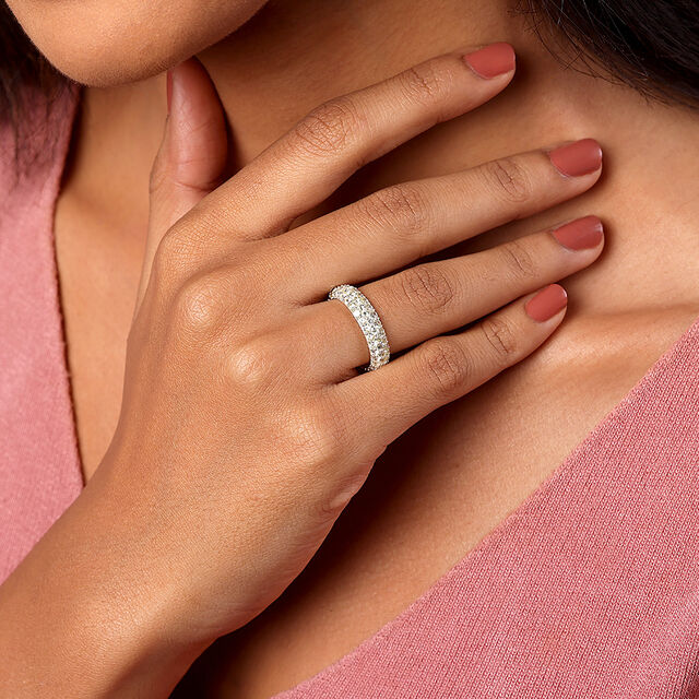 Peridot Promenade Silver Finger Ring,,hi-res image number null