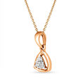 18kt Rose Gold Triangular Diamond Pendant,,hi-res view 2