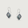 Mystic Mosaic Silver Hoop Earrings,,hi-res view 3