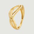 Sculpted Current Gold Ring,,hi-res view 4