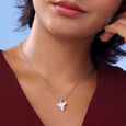 Bold Geometric Silver Pendant,,hi-res view 2