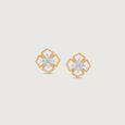 Golden Bloom Diamond Stud Earrings,,hi-res view 3