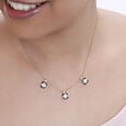 18 KT Yellow Gold Abstract Glimmer Diamond Necklace,,hi-res view 3