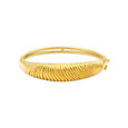 Sophisticated Yellow Gold Ribbed Bangle,,hi-res view 1