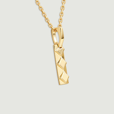 Faceted Textured Gold Pendant