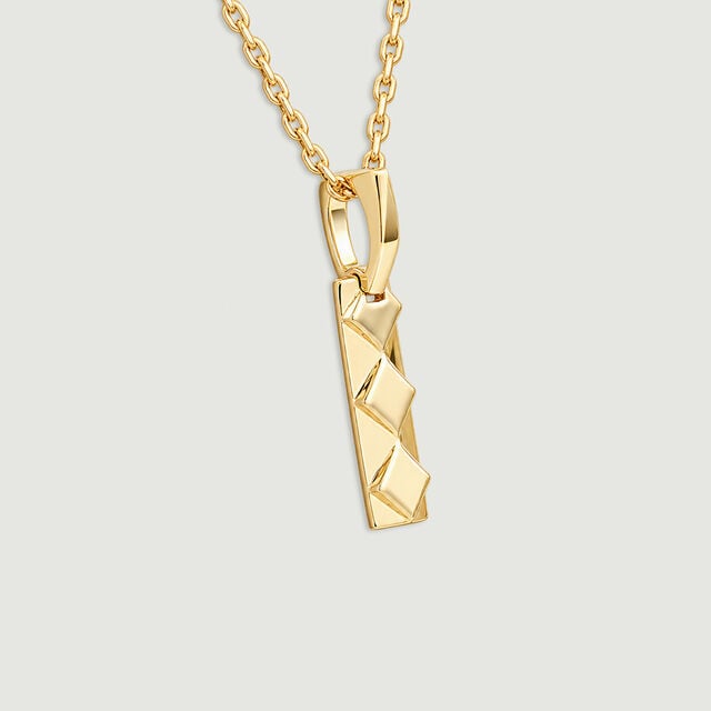 Faceted Textured Gold Pendant,,hi-res image number null