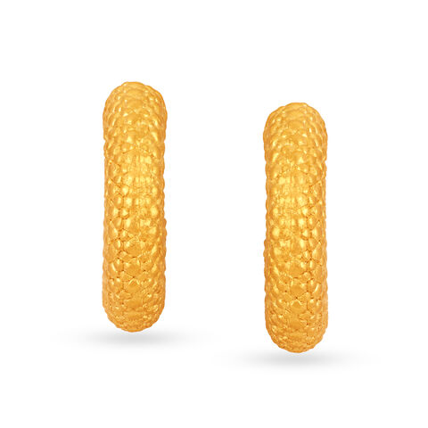 22 KT Yellow Gold Artsy Stud Earrings