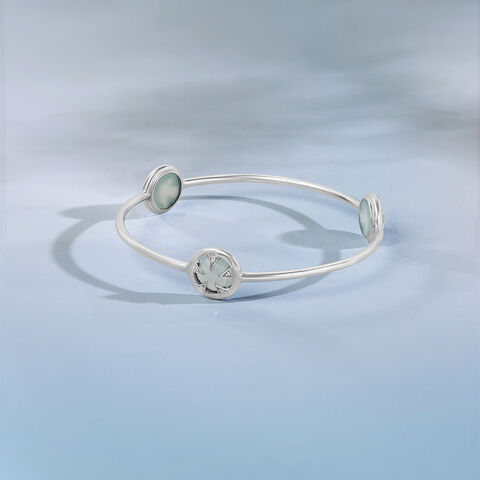 Frost Flare Silver Bangle