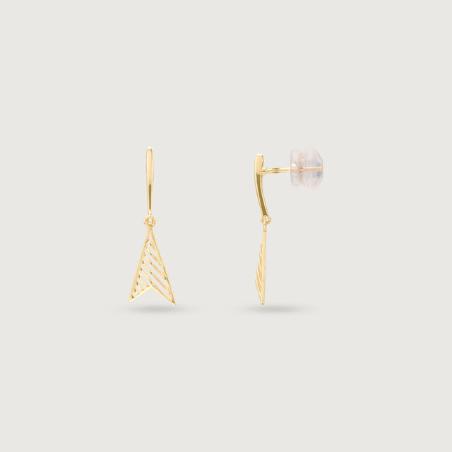 Trendy Sleek Gold Earrings,,hi-res image number null