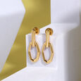 Heptagonal Elegance 18KT Drop Earrings,,hi-res view 1