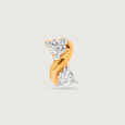 14KT Yellow Gold Diamond Nose Pin,,hi-res view 2
