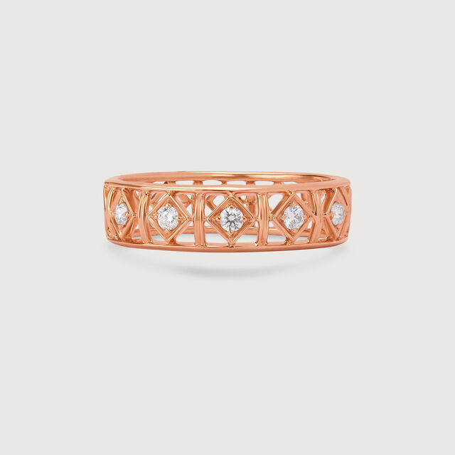 Prism Glamour Gold & Diamond Finger Ring,,hi-res image number null