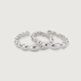 Embossed Elegance Silver Toe Ring for Women,,hi-res view 3