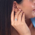 Minimal Accent Silver Ring,,hi-res view 2