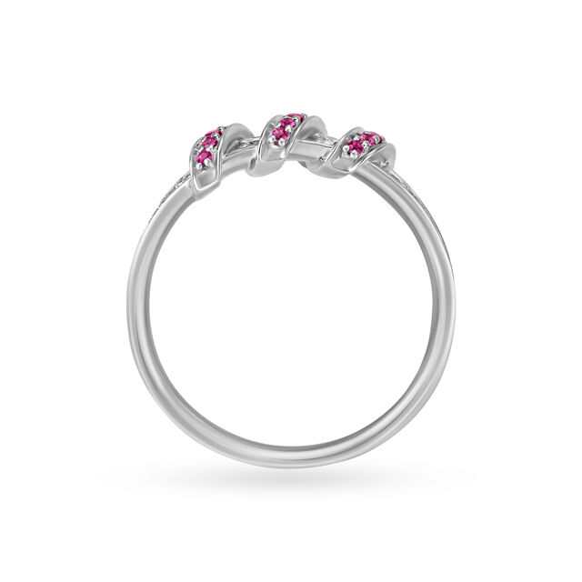 14KT white Gold Diamond Finger Ring,,hi-res view 3