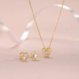 Love Sparkle 14 Kt Gold Necklace Set,,hi-res view 1