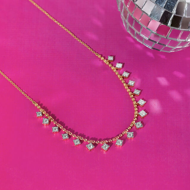 Radiant Strobe Gold & Diamond Necklace,,hi-res image number null