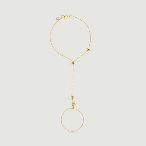 Delicate Luminous Pearl Hand Chain
