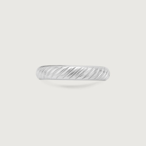 Sleek Twist Silver Ring