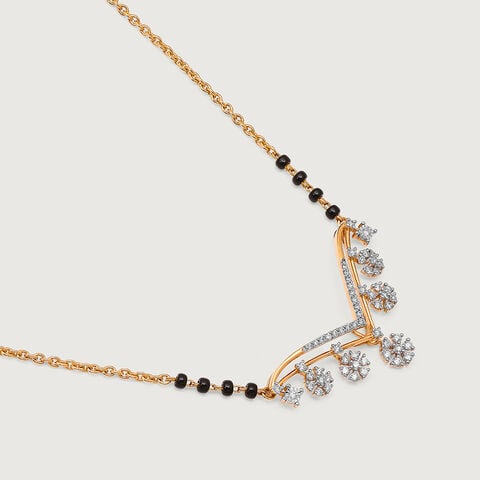 Blossom Beauty 18 Kt Gold and Diamond Mangalsutra
