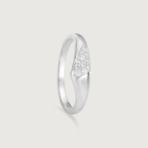 Sleek Asymmetric Silver Ring