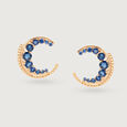 Blue Sapphire Moon 14KT Stud Earring,,hi-res view 4