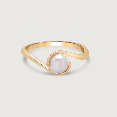 Wave Glow Pearl Ring