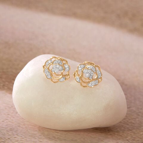 Layered Bloom Diamond Earrings