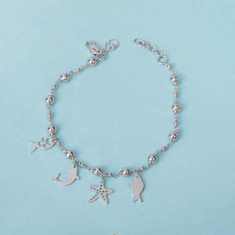Daisy Drip Silver Bracelet