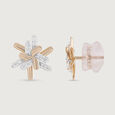 Basketry Shine Gold and Diamond Stud Earrings,,hi-res view 4