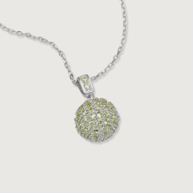 Peridot Splendour Silver Pendant for Women,,hi-res image number null
