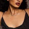 Disco Beat Gold & Diamond Necklace,,hi-res view 1