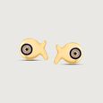 Lucky Fish Gold Stud Earrings,,hi-res view 3