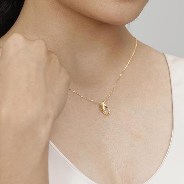 Chevron Trend Gold Pendant,,hi-res image number null