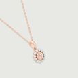 Chic Rosette Diamond Pendant,,hi-res view 3