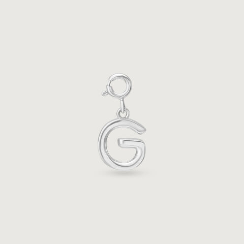 Classic Initial G Silver Charm