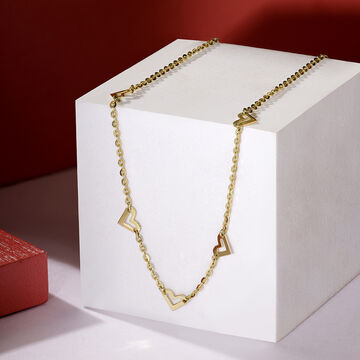 Mia Sutra DIY with Heart Shape Motif Multiple Stacking Charm Chain