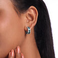 Ethereal Shine Silver Hoop Earrings,,hi-res view 2