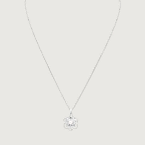 Elegant Bloom Silver Necklace