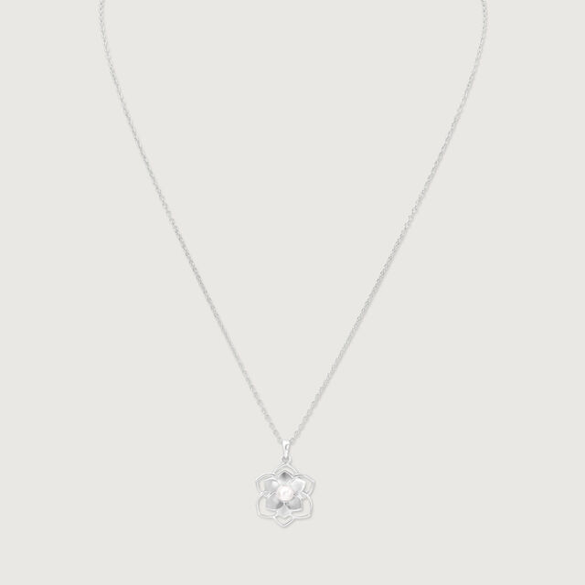 Elegant Bloom Silver Necklace,,hi-res image number null