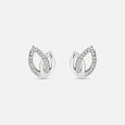 Charming Overlap Silver Stud Earrings,,hi-res view 3